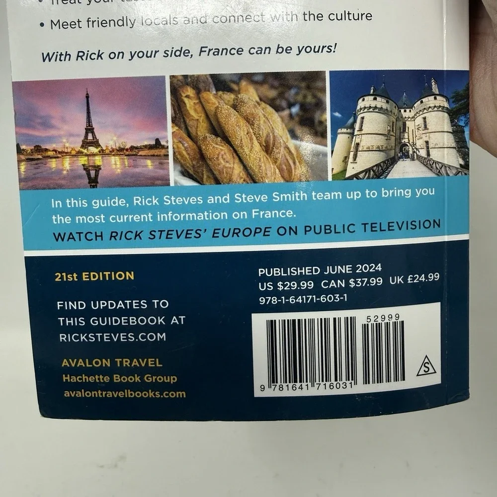 Rick Steves France‎ Travel Guide Book - Foldout Map 21st Edition 2024